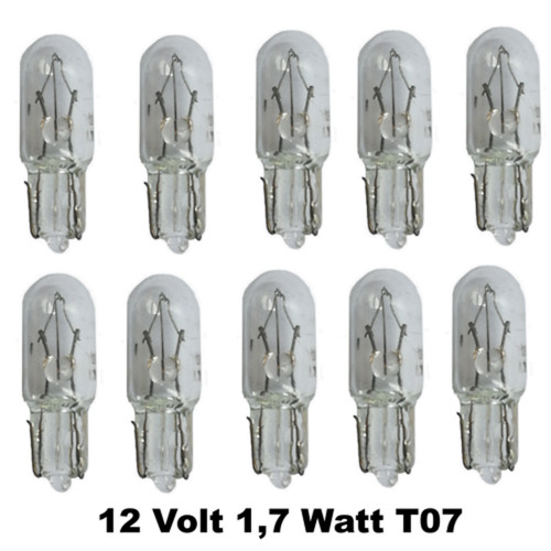 10x 12v w2 2x5 2d - 12v, 1,7w